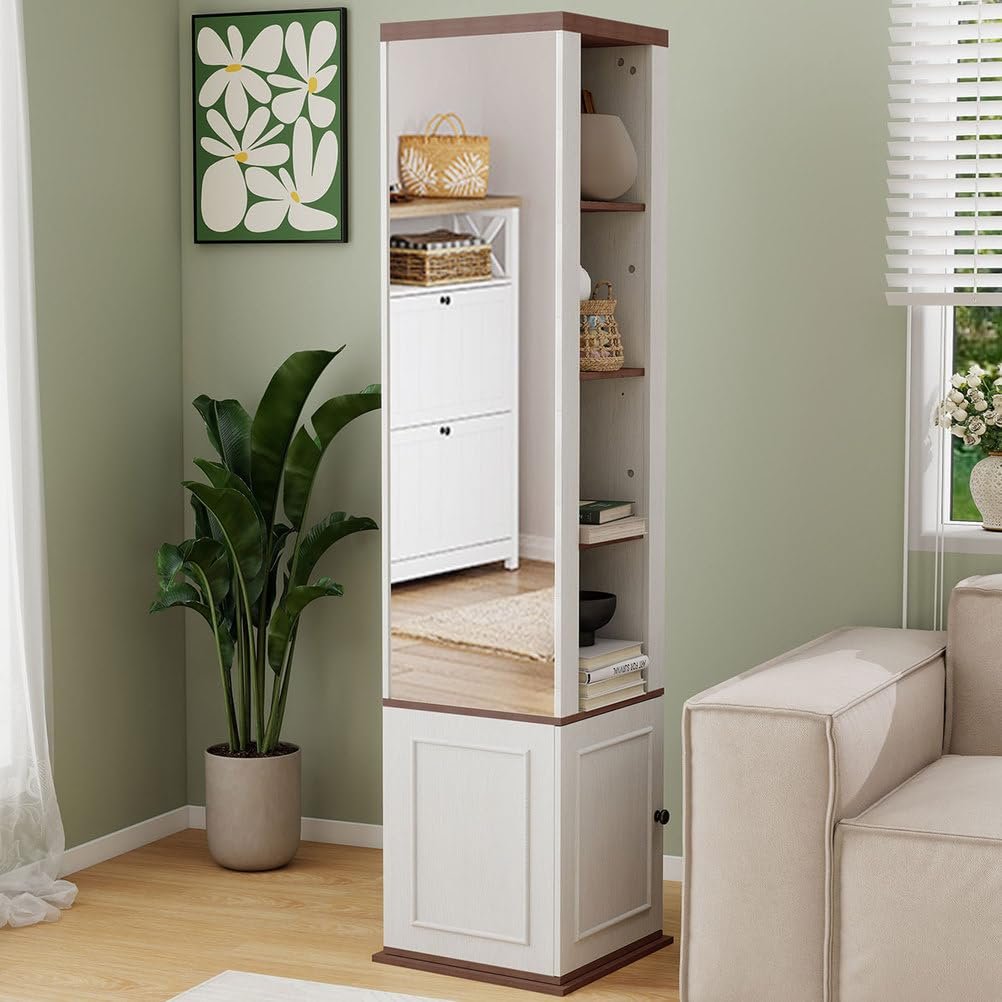 Tresanti Charlie rotating vanity with bookcase storage