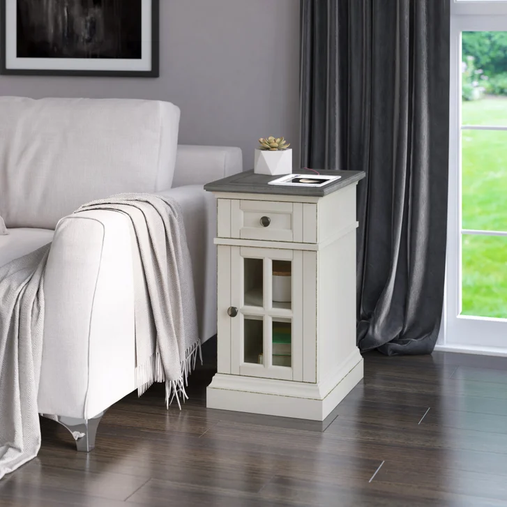 Tresanti Sloane chairside table with built-in power