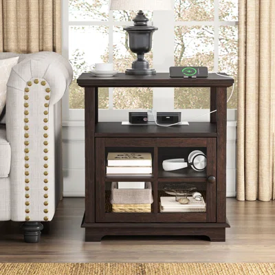 Bedroom Side Table with Storage - Tresanti Nightstand Collection